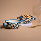 Sophisticated two-piece white serving bowl set

