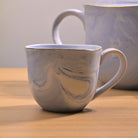 Decorative faded blue tea set

