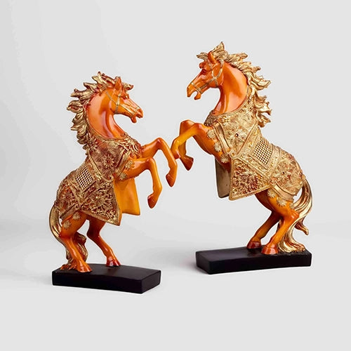 Decorative prosperity horse statue with elegant design

