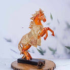 Decorative horse statue representing prosperity and abundance

