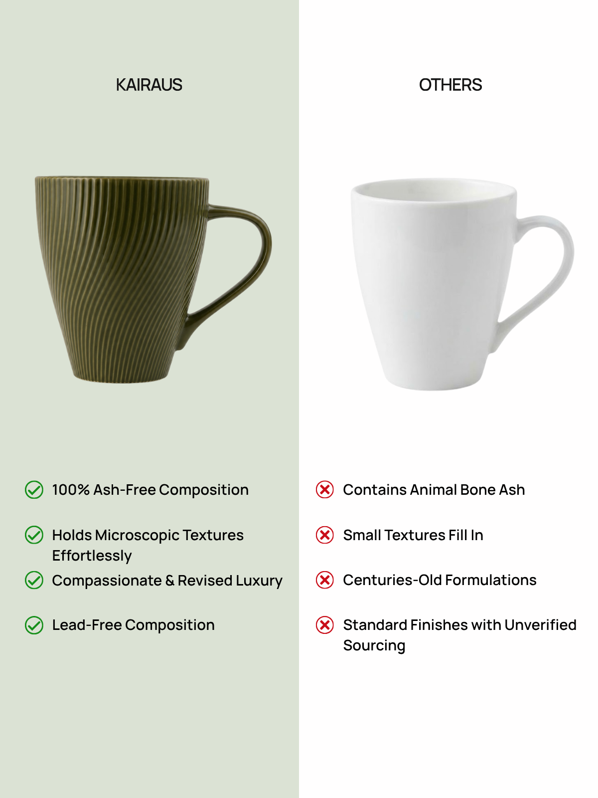 Decorative Fern Green coffee mug set for home

