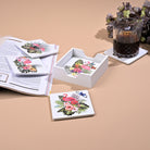 Flamingo Premium wooden coasters set of 6

