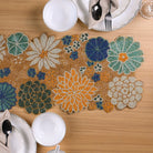 Flora-Exhibit hand-beaded table mat for elegant dining
