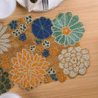 Flora-Exhibit decorative beaded placemat for home decor
