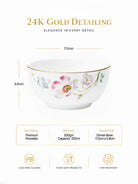 24K gold floral dining bowl

