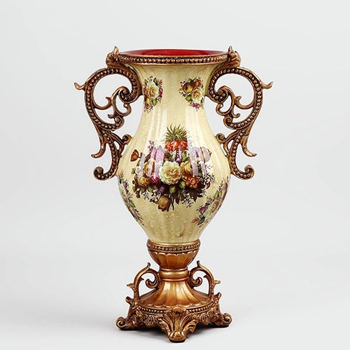 Elegant antique vase featuring beautiful floral patterns

