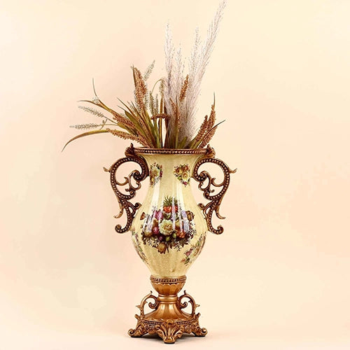 Floral Elegance antique centerpiece vase for table decor


