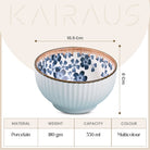 Stylish floral porcelain serving bowls

