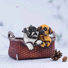 Forever Pug Friends statue featuring adorable pug figurines

