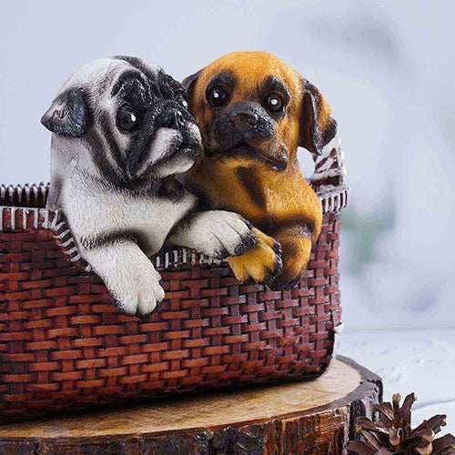 Forever Friends pug statue for pet lovers

