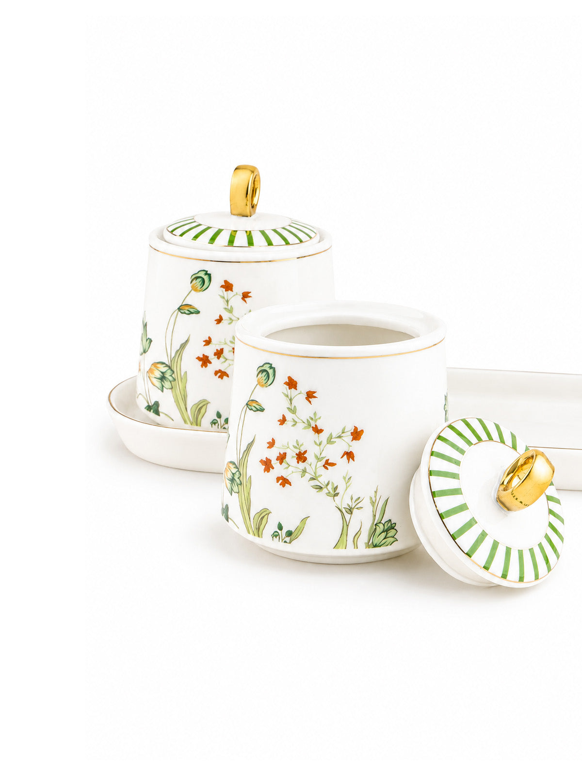 Elegant French gold condiment set

