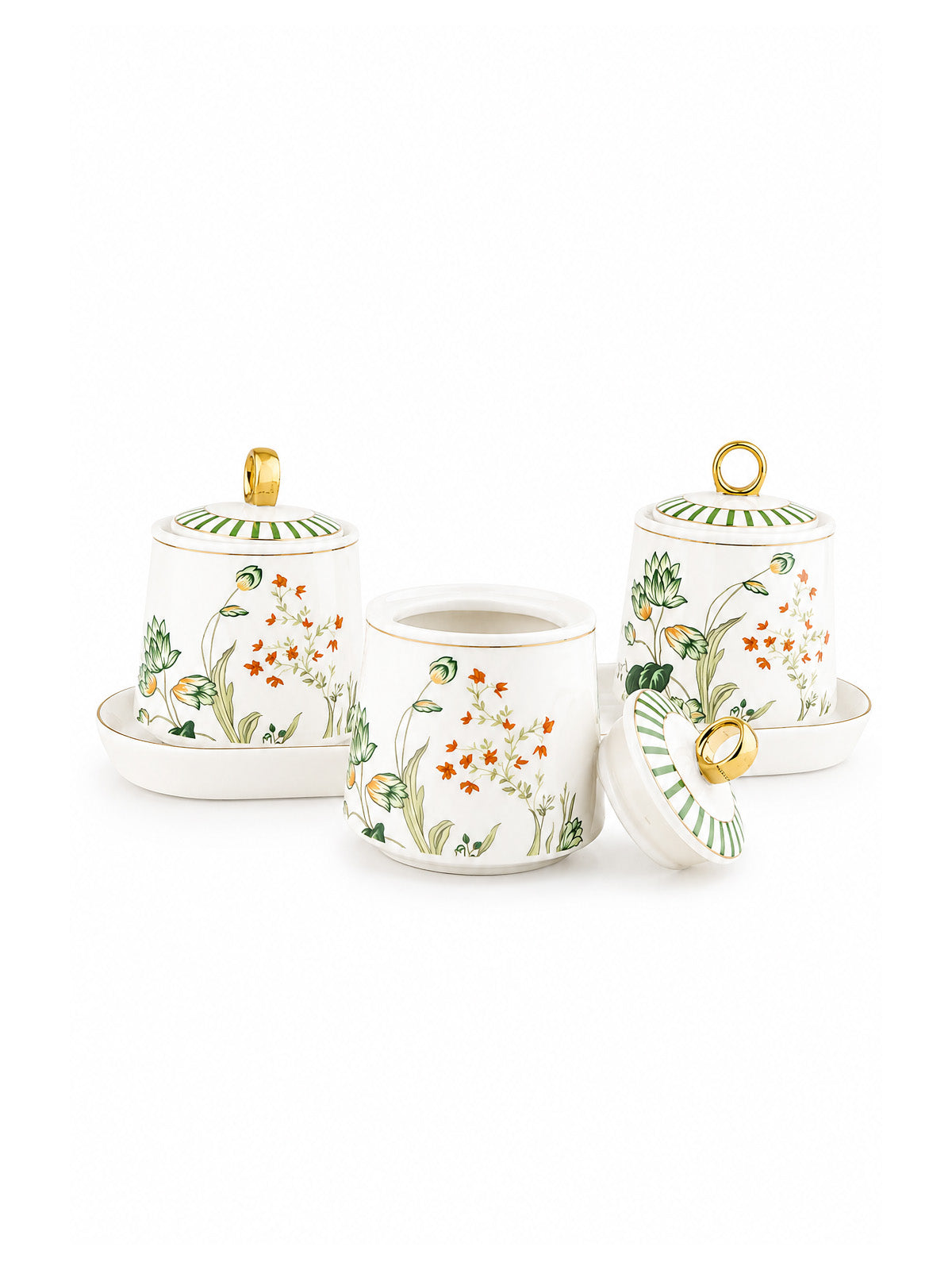 French gold table condiment set

