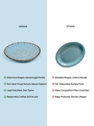 Full Bloom Blue Ceramic Platter