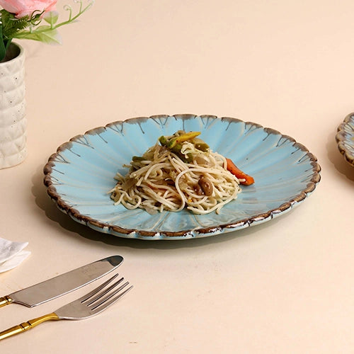 Full Bloom decorative blue platter

