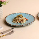 Full Bloom decorative blue platter

