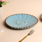 Blue floral serving plate

