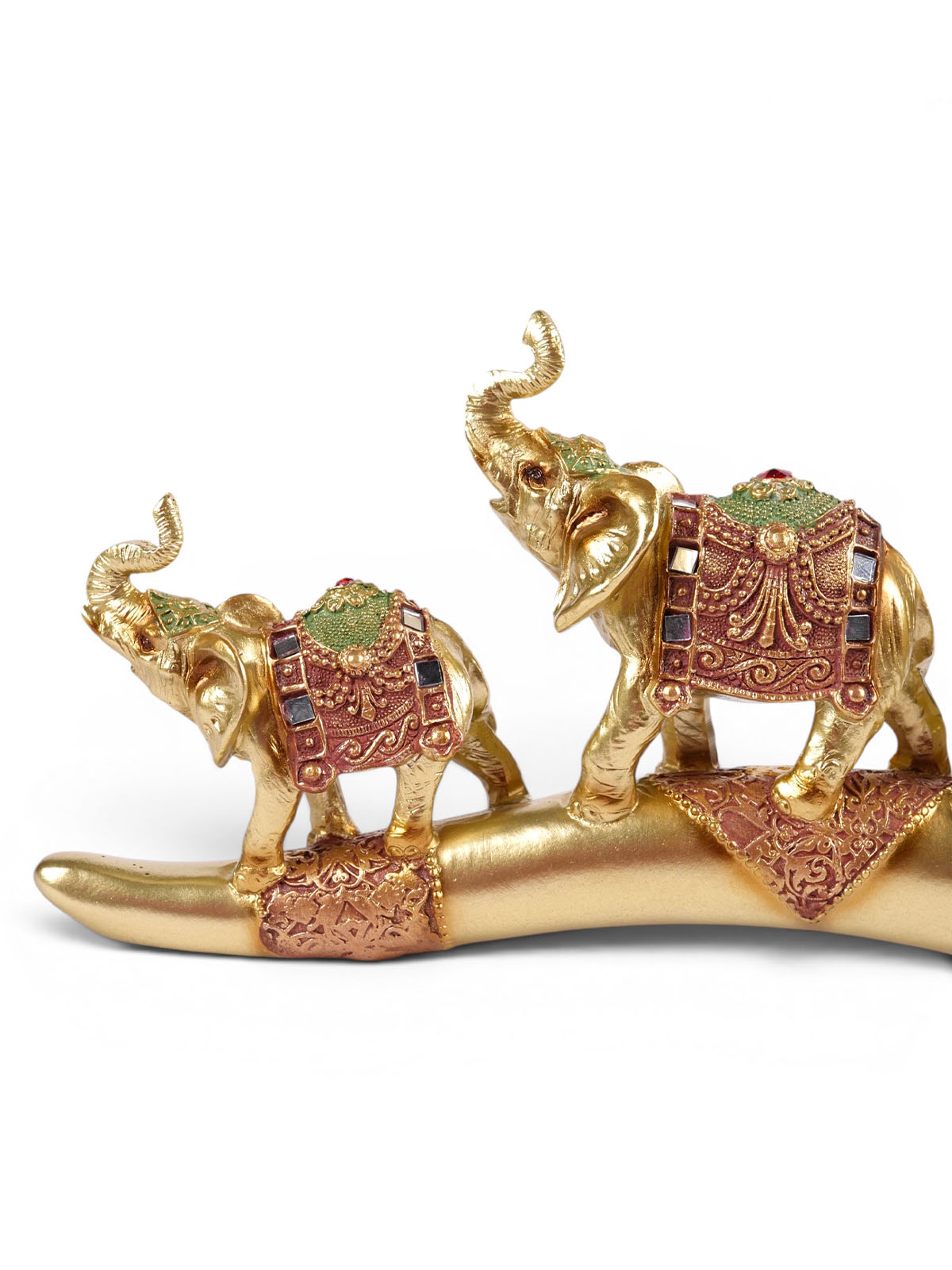 Elephants on Arc figurine Gaj displayed on a tabletop

