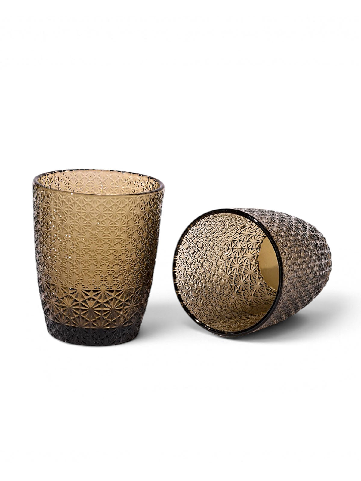 Gleam unique-textured drinking glasses set of two

