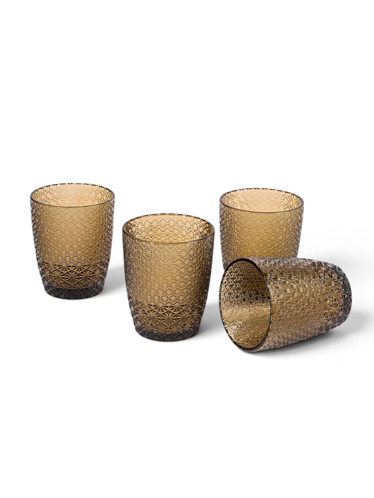 Gleam unique-textured drinking glasses set of four

