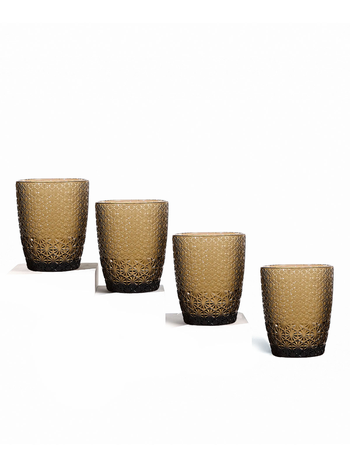 Gleam unique-textured glassware for stylish beverages

