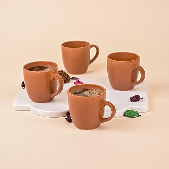 Ash brown tea cups set of six

