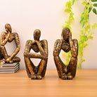 Elegant thinking trio figurine set for sophisticated interiors