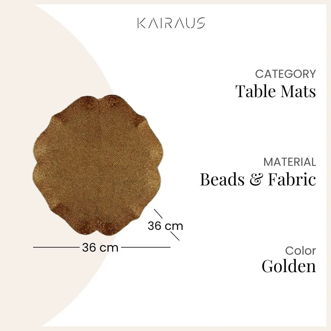 Elegant golden-brown table mat for stylish table settings
