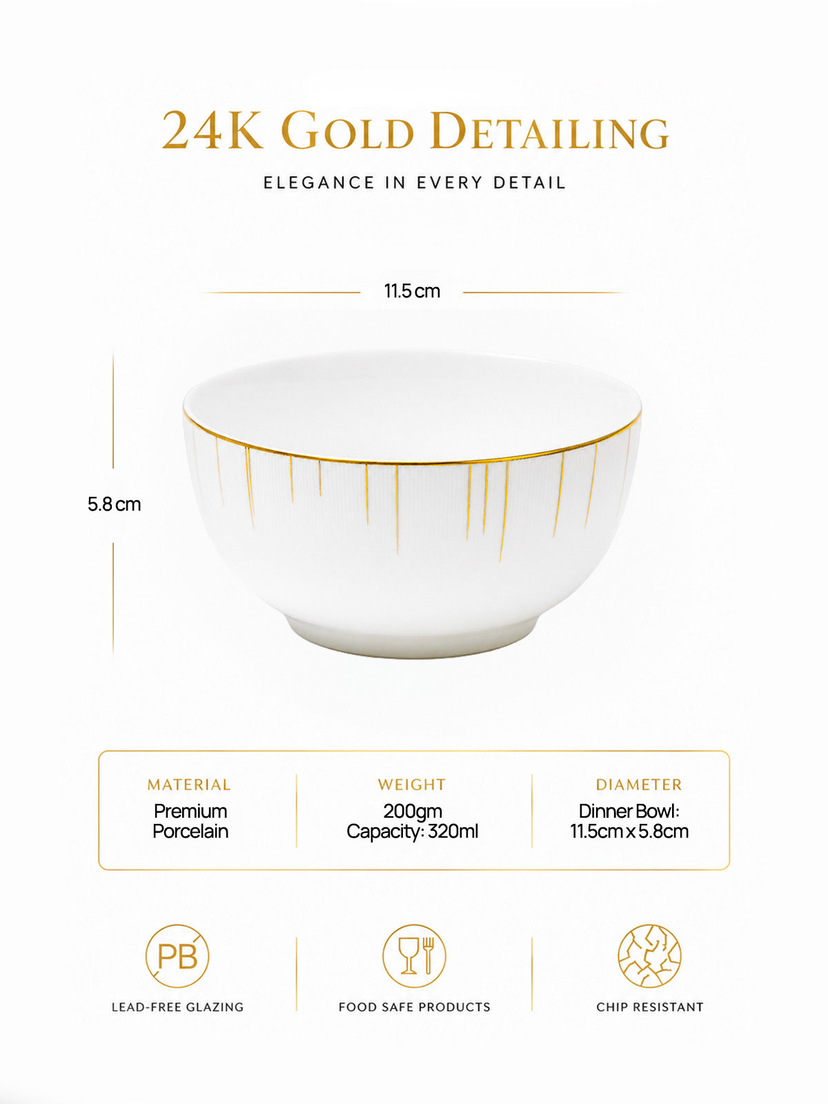 24K gold dining bowl

