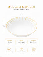 Golden Ray 24K gold serving bowl with elegant design

