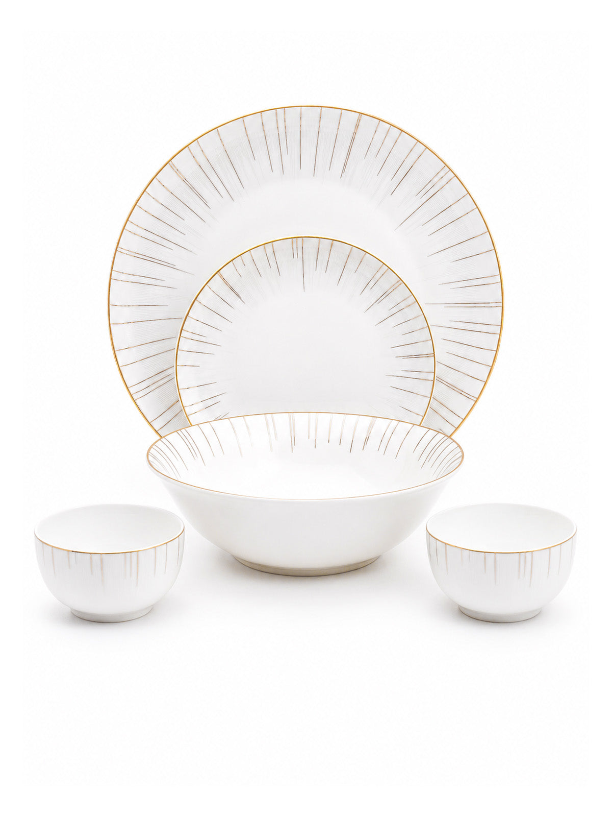 Golden Ray 24K pure gold detailing porcelain dinner set 27 pcs

