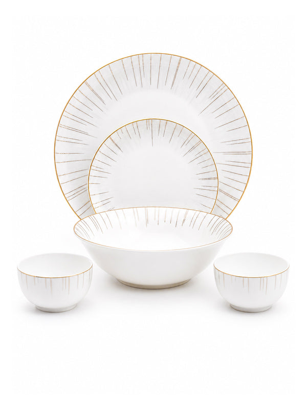 Golden Ray 24K pure gold detailing porcelain dinner set 27 pcs

