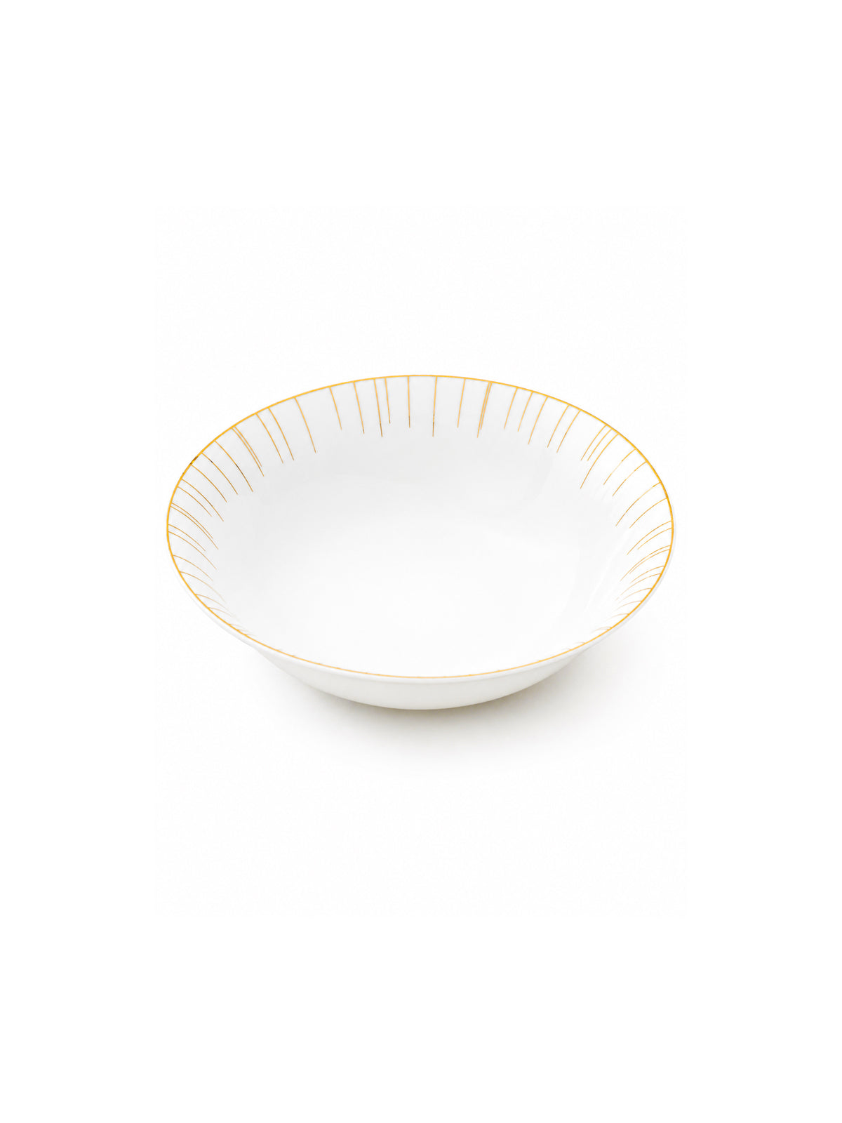 Golden Ray porcelain dinnerware set with pure 24K gold accents

