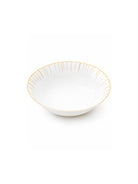 Golden Ray porcelain dinnerware set with pure 24K gold accents

