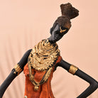Decorative golden woman figurine for home decor

