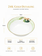 Greenhaven 24K gold serving bowl with elegant design

