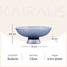 Elegant grey tinted fruit bowl for home decor

