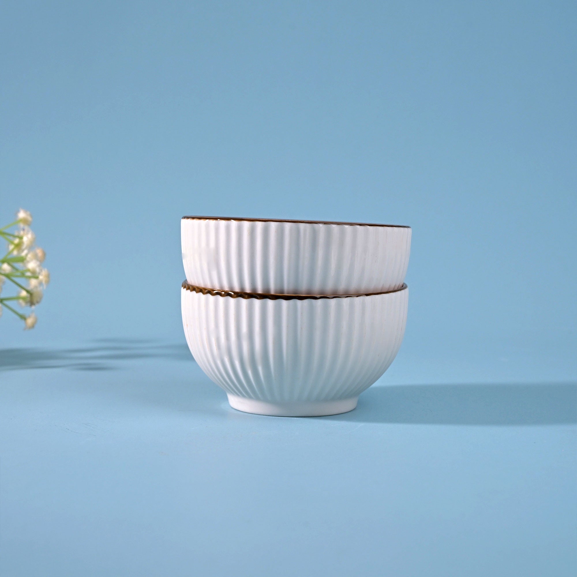 Hand-painted porcelain bowls for dining and serving

