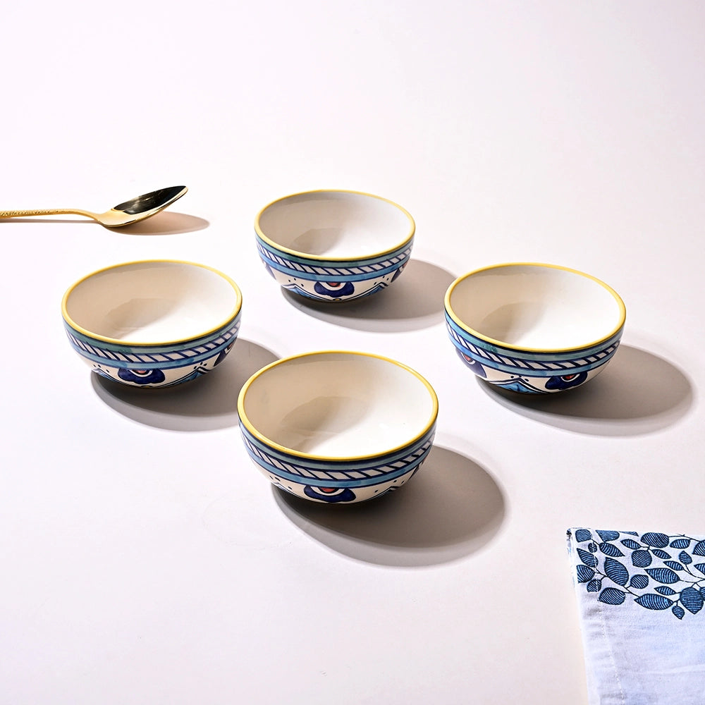 Handcrafted ceramic katori bowl set of 4


