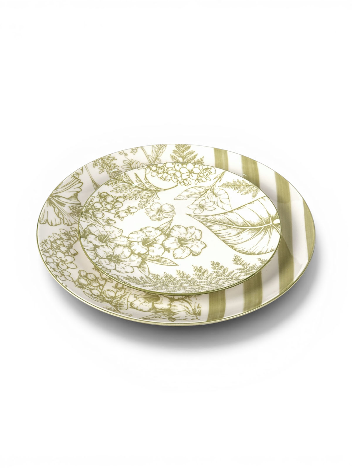 Hazel porcelain dinner and quarter plates set

