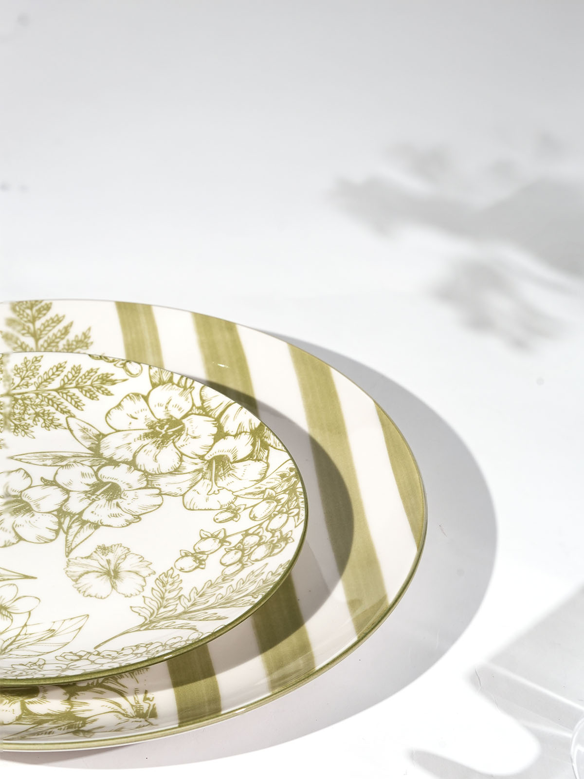 Hazel porcelain dinner plate and quarter plate set of 2


