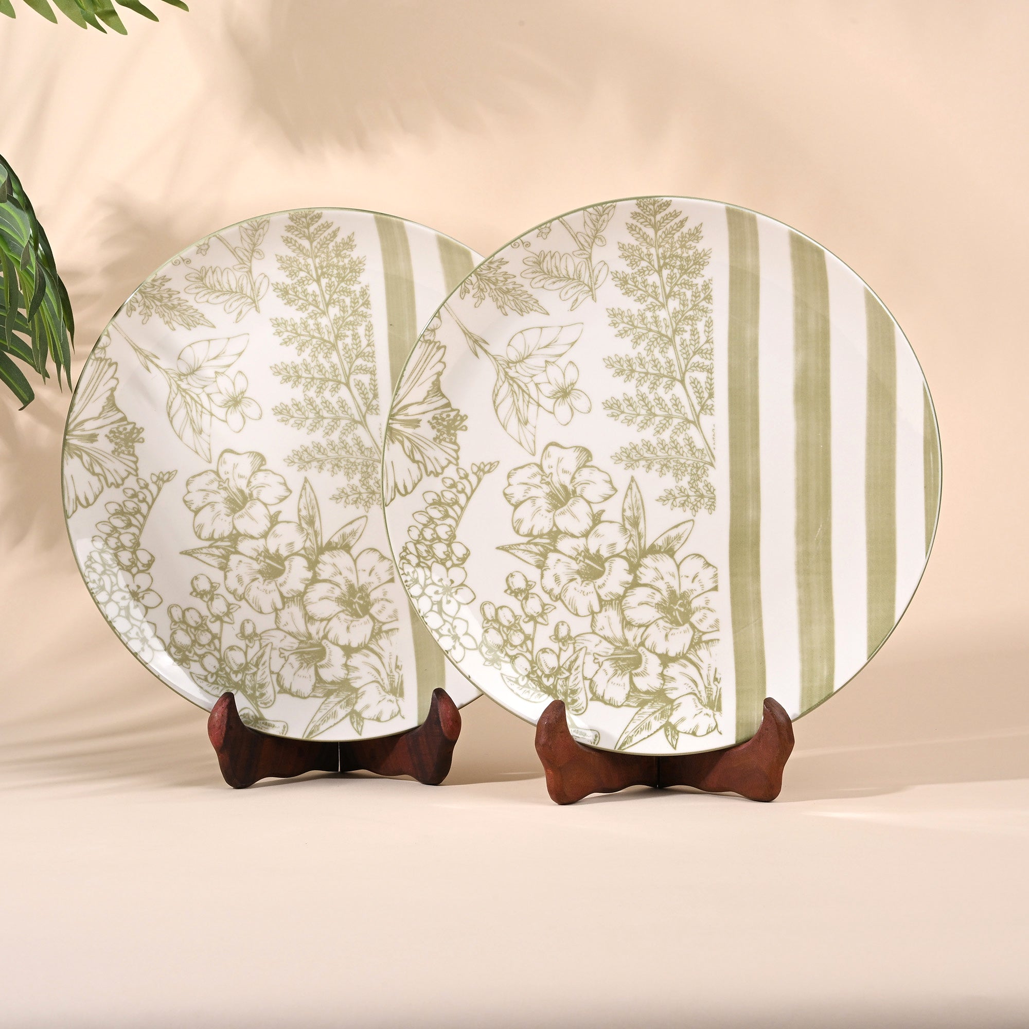 Hazel porcelain dinner plates set of 2