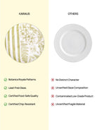 10.8-inch Hazel porcelain dinner plates for serving main courses
