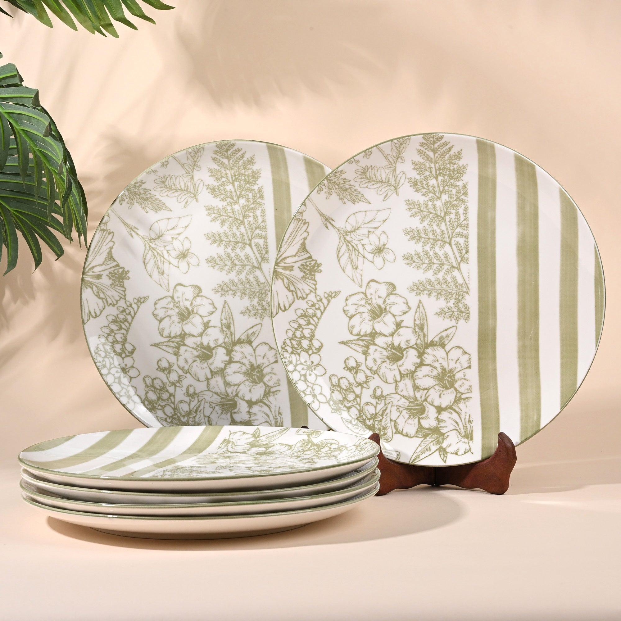 Hazel porcelain dinner plates set of 6