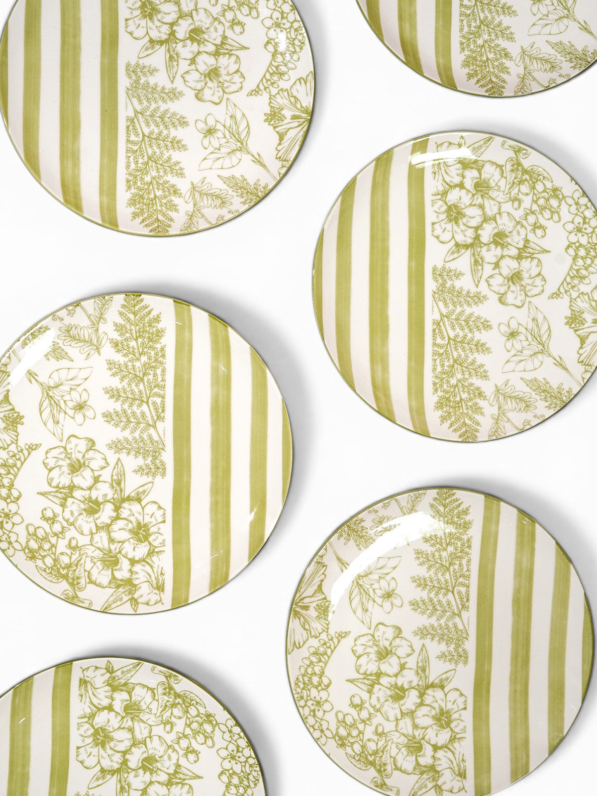 Hazel porcelain dinner plates set of 6 in 10.8-inch size

