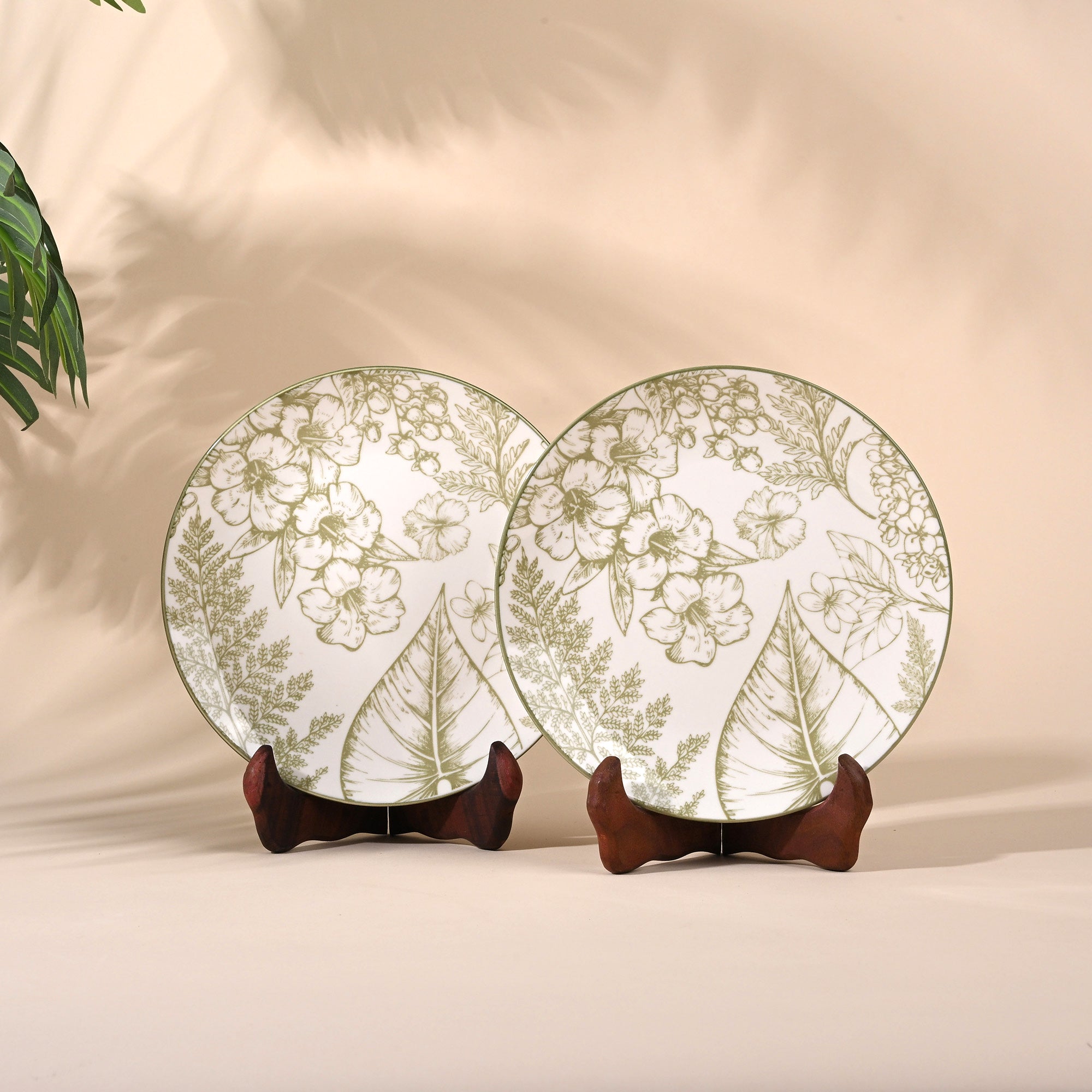 Hazel porcelain quarter plates set of 2