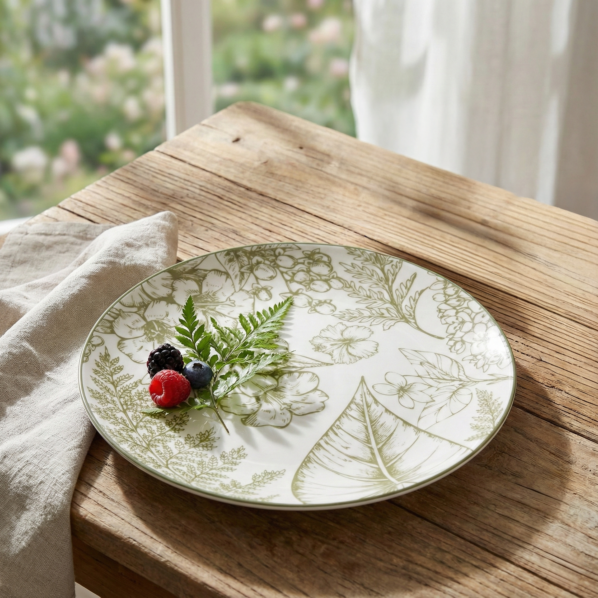 Hazel set of 2 white porcelain quarter plates

