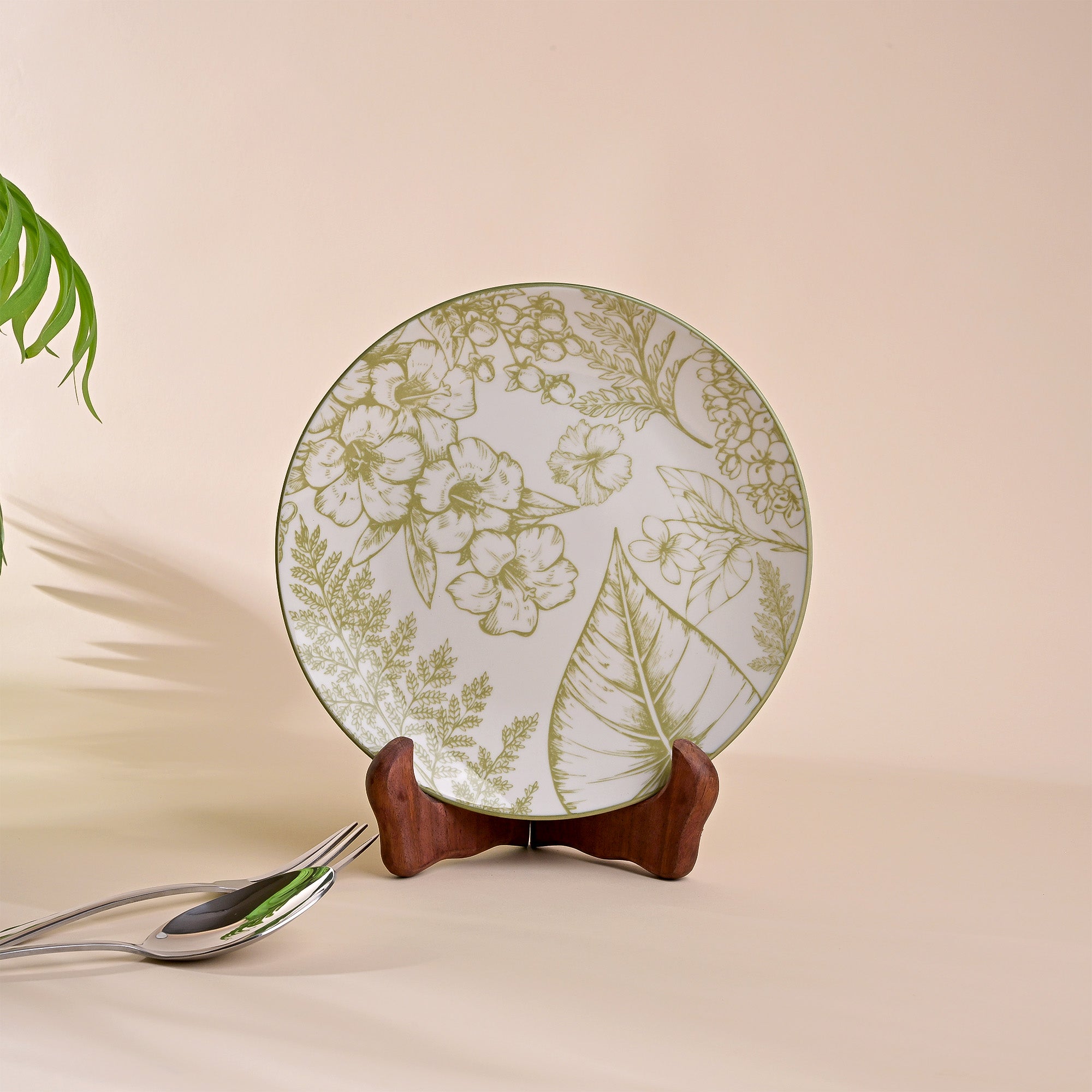 White porcelain quarter plates by Hazel

