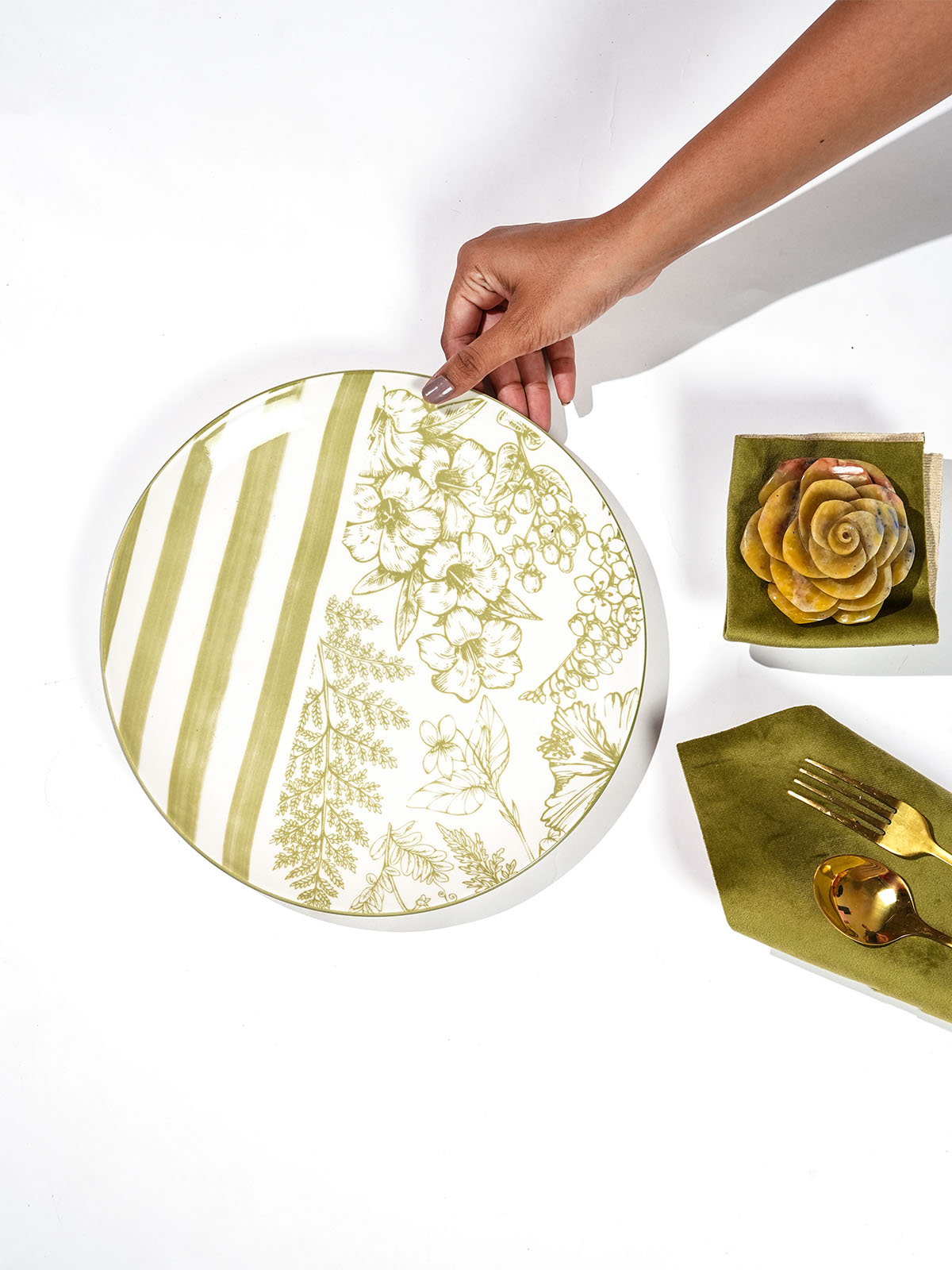 Hazel porcelain quarter plates for serving desserts and sweets


