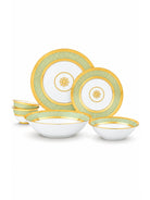 Ira Real Gold Dinner Set 28 Pcs featuring an elegant premium design

