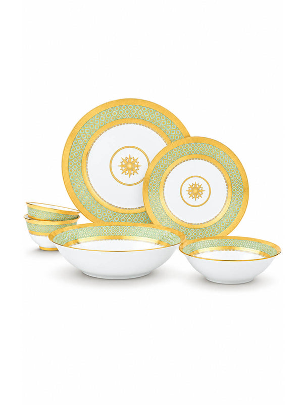 Ira Real Gold Dinner Set 28 Pcs featuring an elegant premium design

